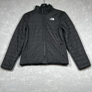 The North Face Jacket Girl's Size L 14/16 Black Mossbud Reversible Pockets